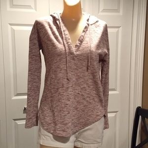 Comfy knit hooded top size med